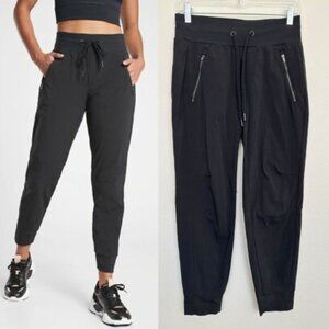 Athleta Trekkie North Jogger Pants Black Tapered Athleisure Drawstring Women's 0
